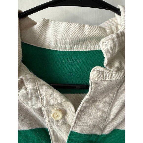 J. crew men’s size small green and white striped shirt - Picture 4 of 7